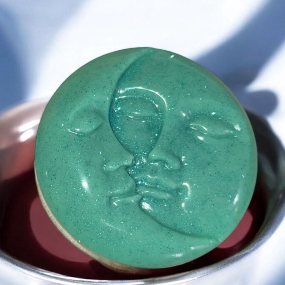 Lemon lime soap Moon Face shimmer 5oz 3x3in shea butter coconut oil based
